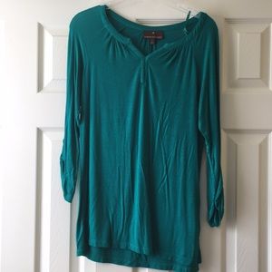 Green long sleeved shirt